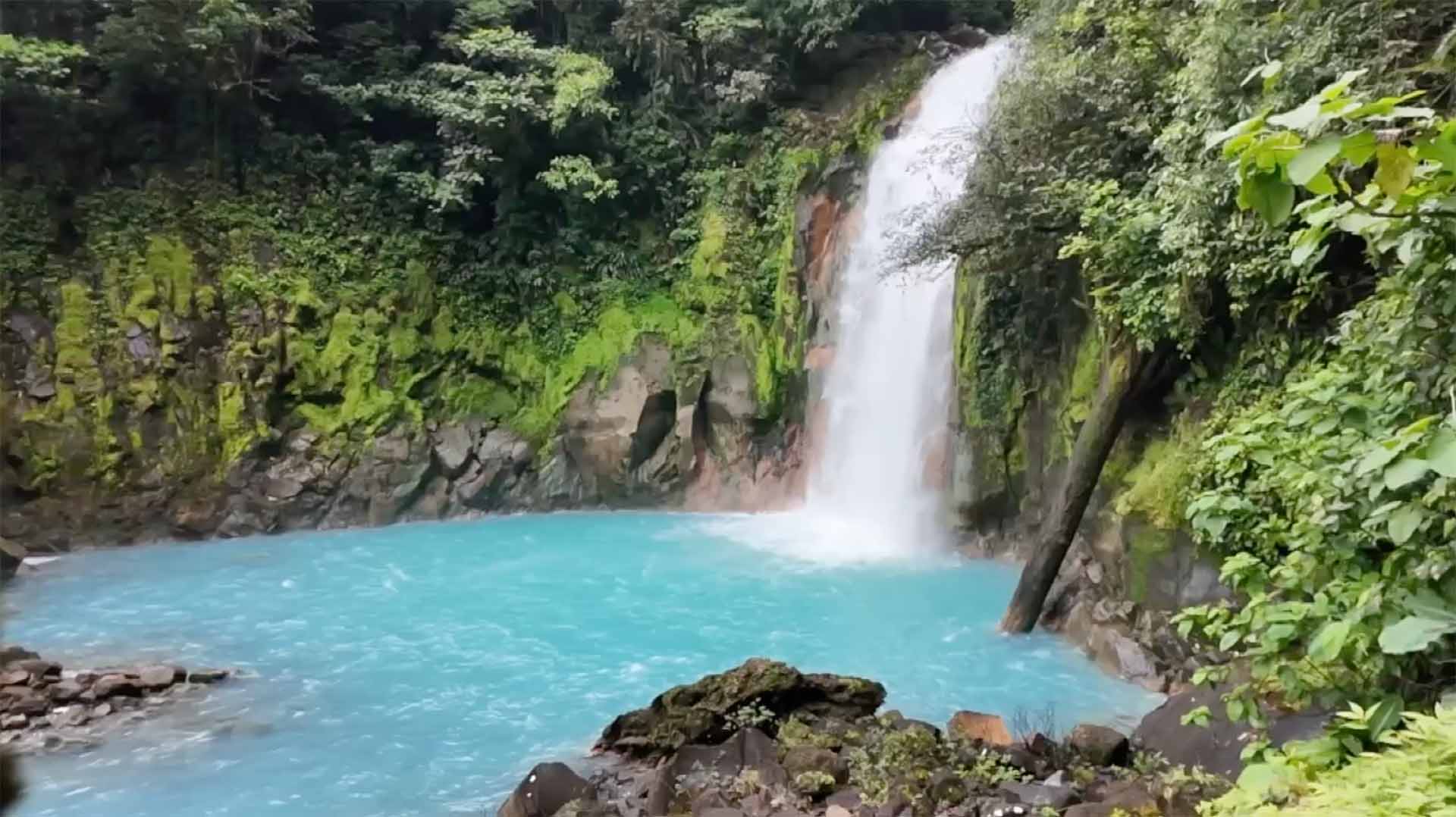 Rio Celeste waterfall in Costa Rica